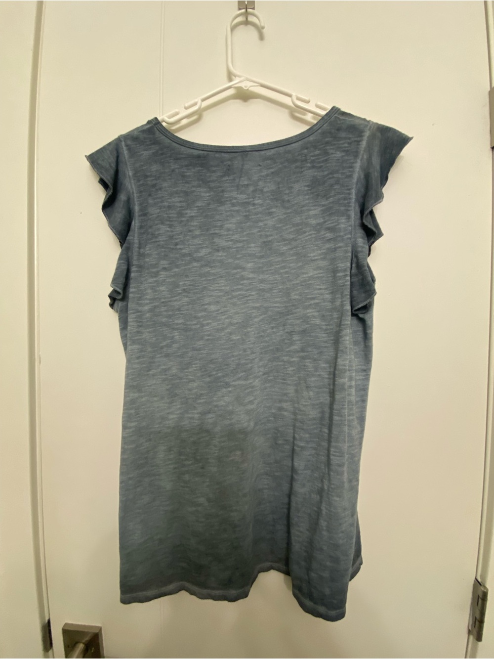 Universal Thread Light Blue Ruffle Sleeve Tank Top - Picture 3 of 3